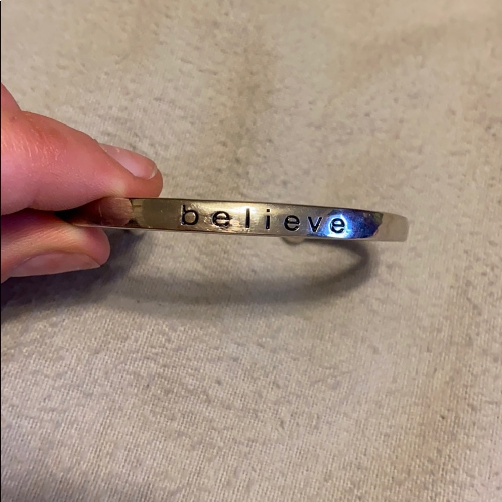 “believe” cuff/bangle bracelet